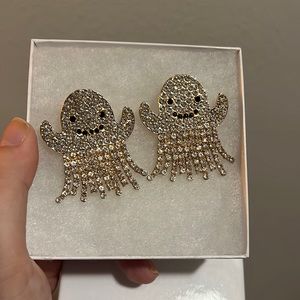 Ghost rhinestone earrings